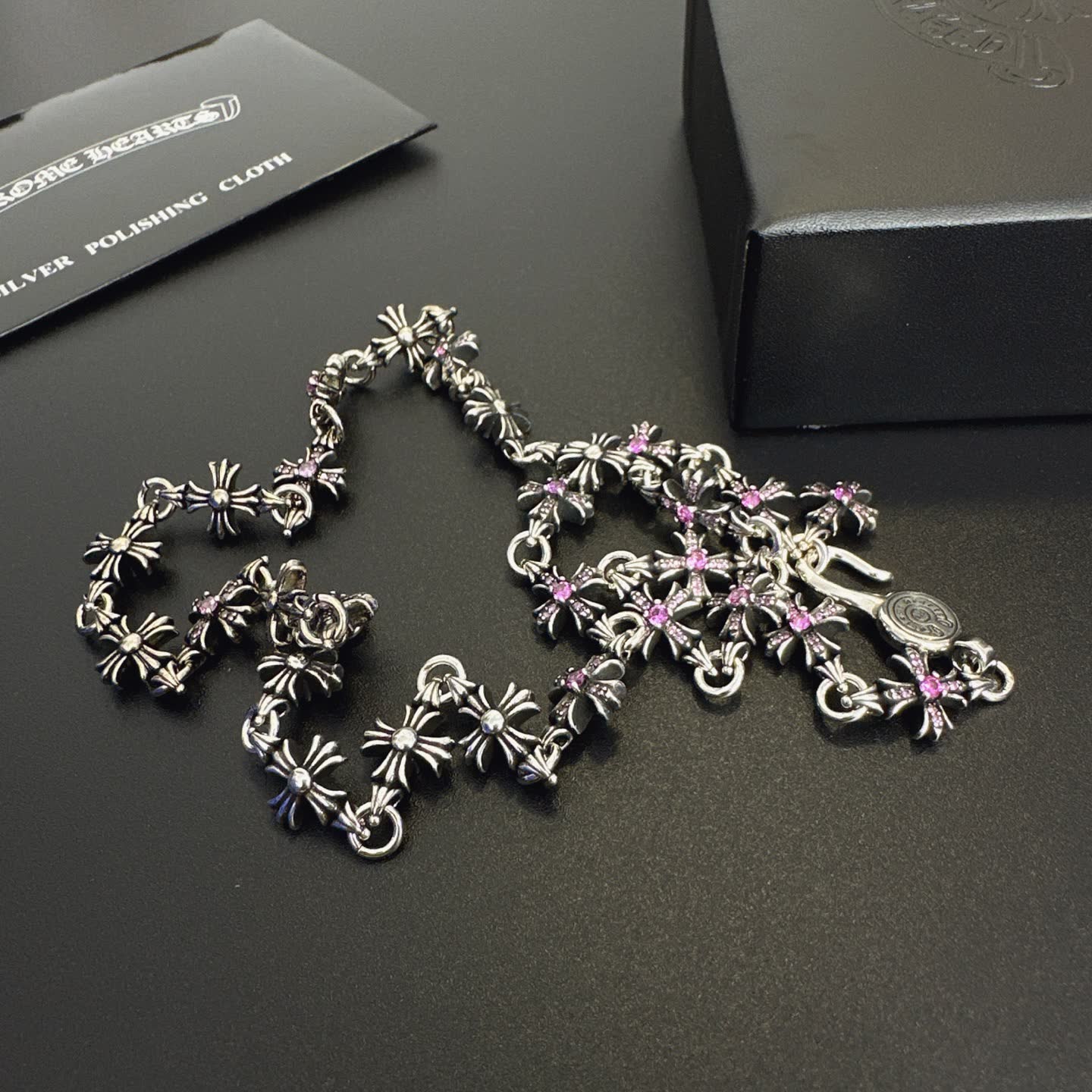 Chrome Hearts Silver Bee Chain Necklace